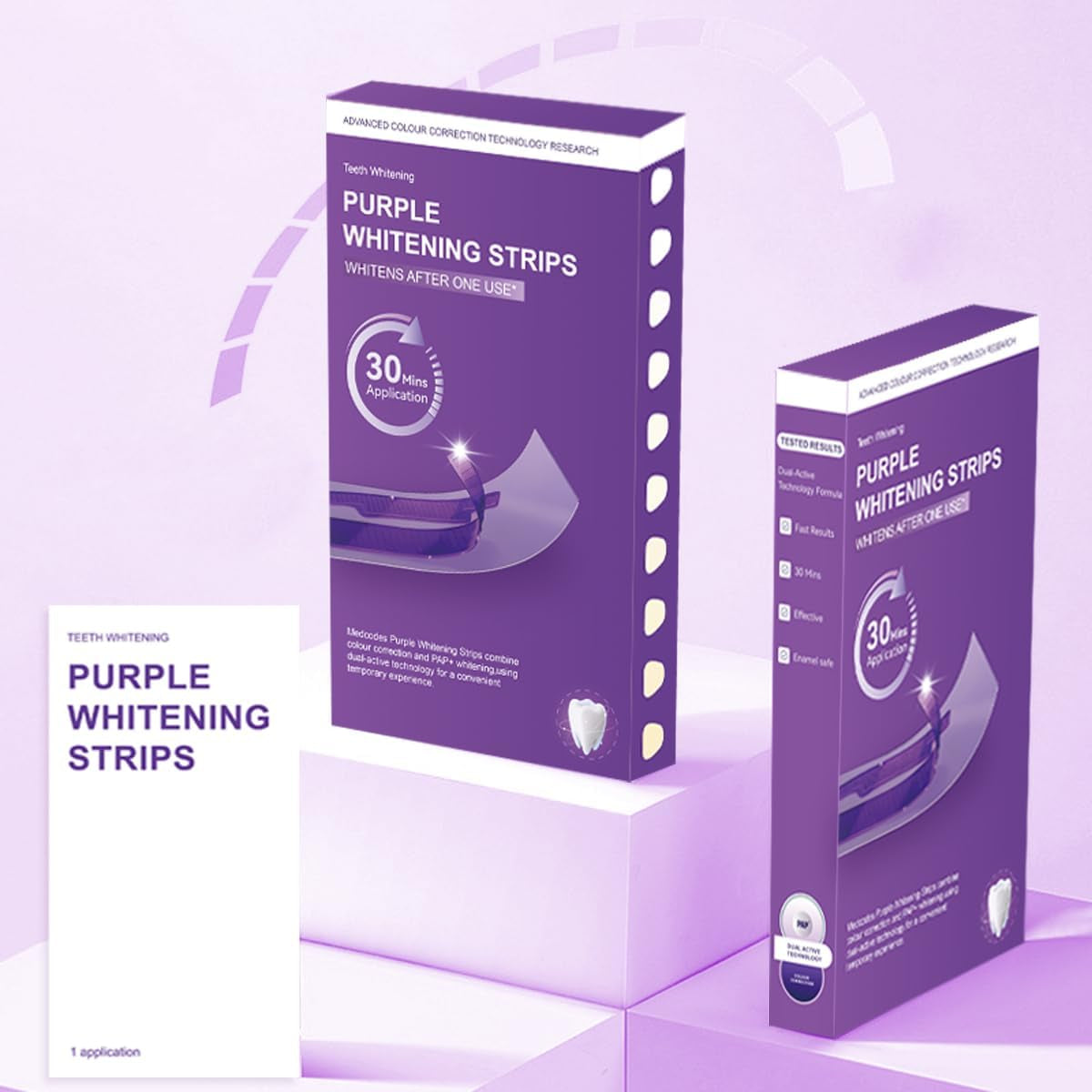 Purple Whitening Strips,28 Patch Teeth Strips,Instant
