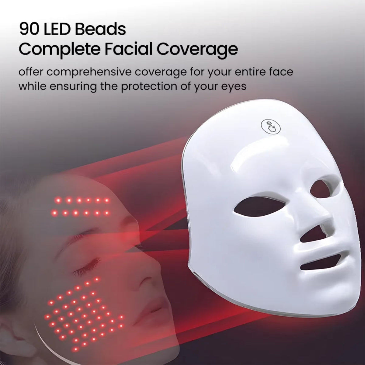 Red Light Therapy Mask for Face, 7-Color LED Face Mask, Rechargeable and Portable Skincare Device for Home Use