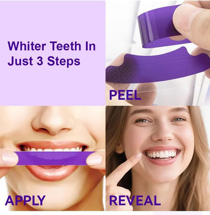Purple Whitening Strips,28 Patch Teeth Strips,Instant