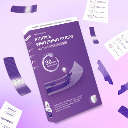 Purple Whitening Strips,28 Patch Teeth Strips,Instant