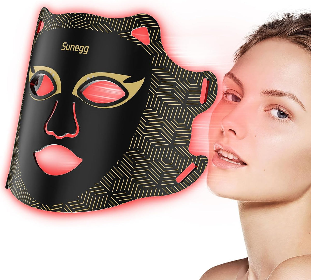 Red Light Therapy for Face,Led Face Mask Light Therapy,Portable Red Light Therapy Mask for Home and Travel Skin Care