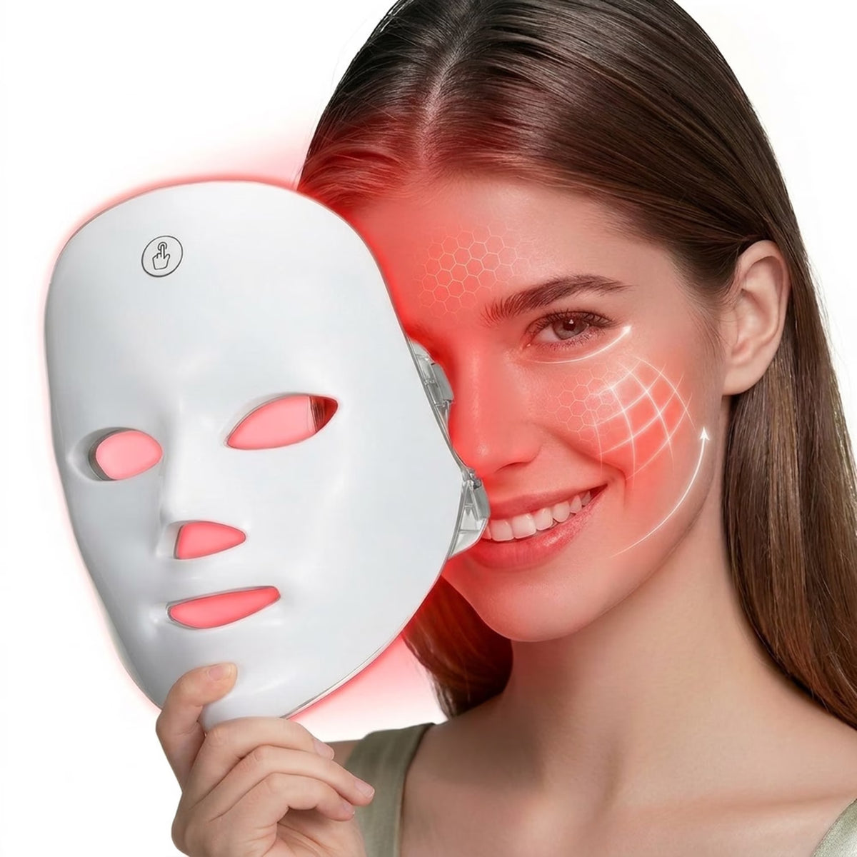 Red Light Therapy Mask for Face, 7-Color LED Face Mask, Rechargeable and Portable Skincare Device for Home Use